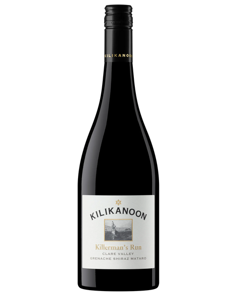 Bottle of Kilikanoon Killerman's Run GSM, a Clare Valley red blend