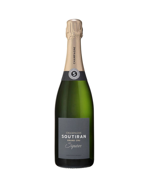 Bottle of Champagne Soutiran Signature Grand Cru Brut, a grower Champagne from France