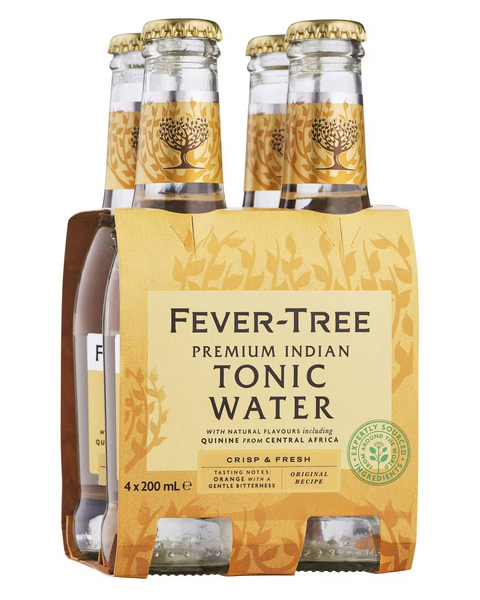 Fever-Tree Premium Indian Tonic Water 200ml x 4 Pack