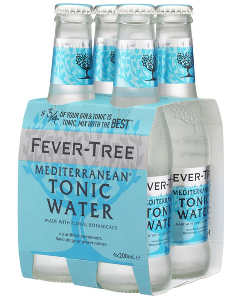 Fever-Tree Premium Mediterranean Tonic Water 200ml x 4 Pack