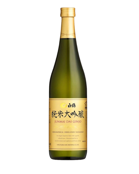 Bottle of Hakutsuru Junmai Daiginjo sake, 720ml, from Hyogo, Japan