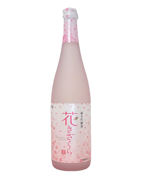 Bottle of Kizakura Hana Junmai Ginjo Japanese sake, 720ml