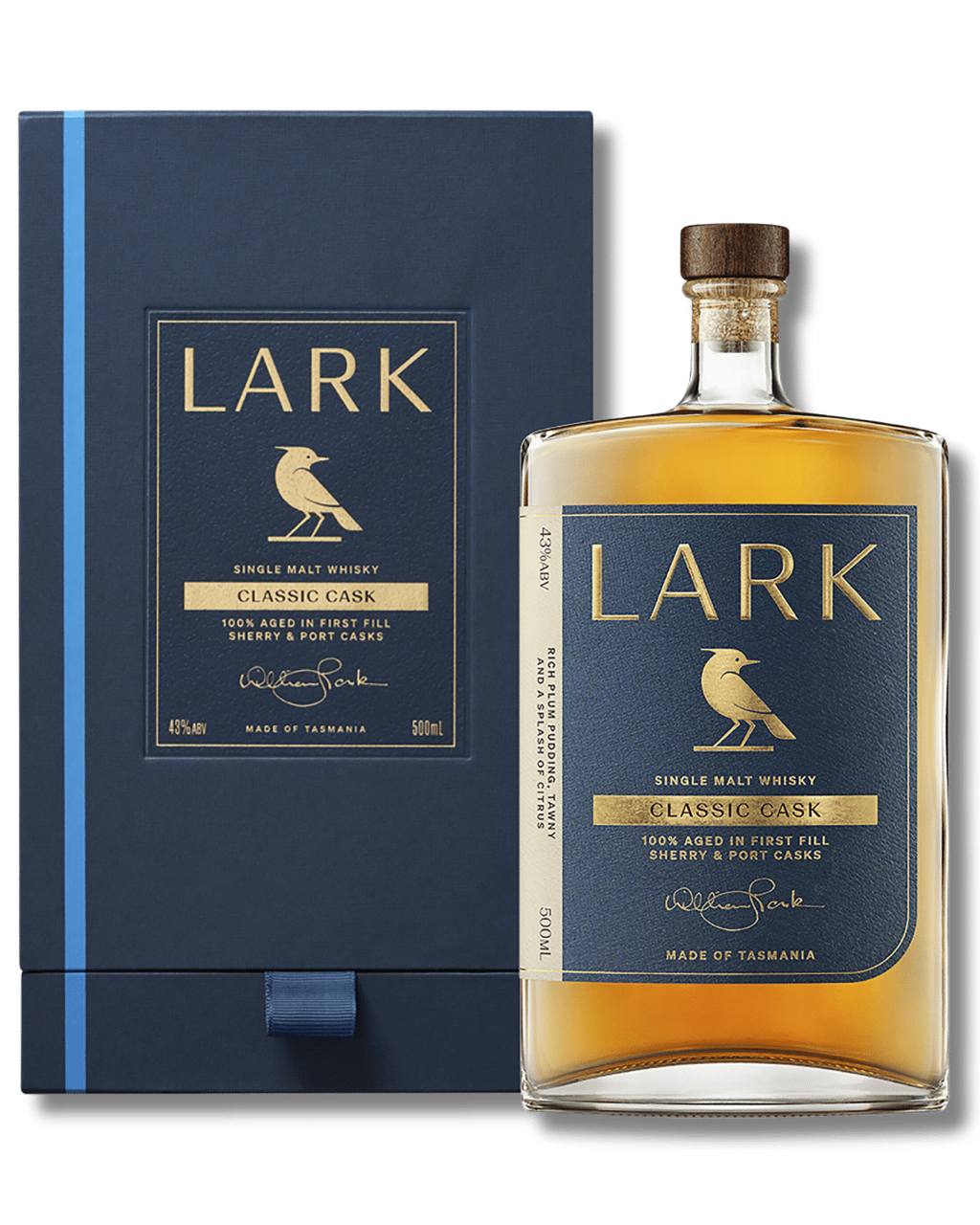 Lark Classic Cask Tasmanian Single Malt Whisky 500mL 43%