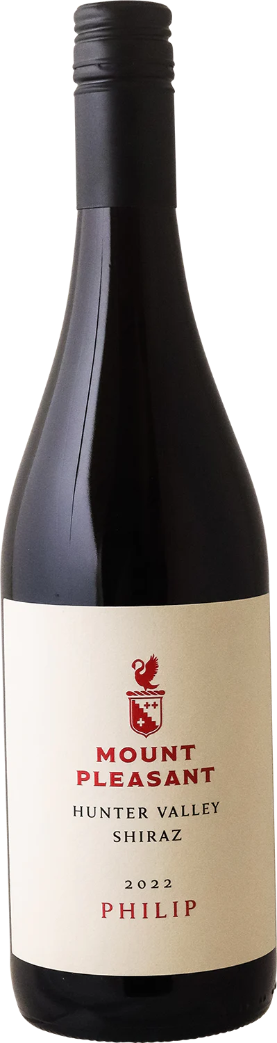 Bottle of Mount Pleasant Philip Shiraz, a Hunter Valley red wine