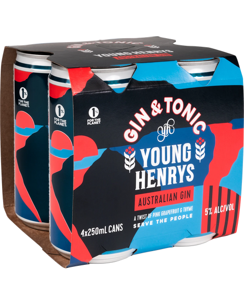 Young Henrys Gin & Tonic Cans 250ml (Case)
