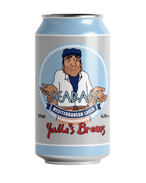 Yulli's Brews Seabass Mediterranean Lager Cans 375mL