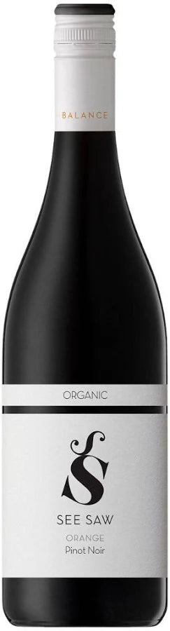 Bottle of See Saw Pinot Noir, an Australian red wine