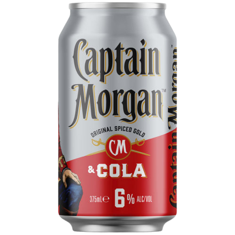 Captain Morgan & Cola 6% Can 375ml