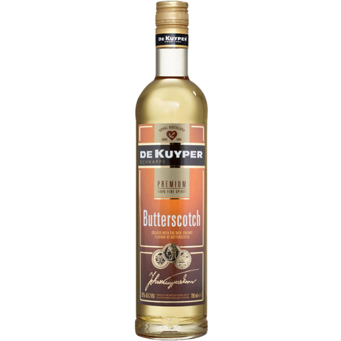 De Kuyper Butterscotch Schnapps 700mL. A rich and velvety Schnapps that captures the softness and intensity of butterscotch.