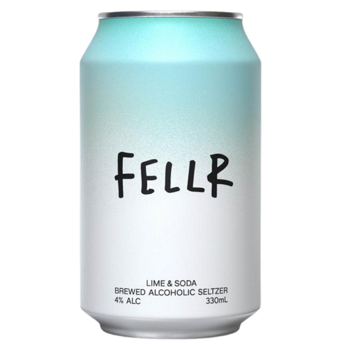 Fellr Lime & Soda Brewed Alcoholic Seltzer 330mL. .Tasty, super light , refreshing and natural lime mixed