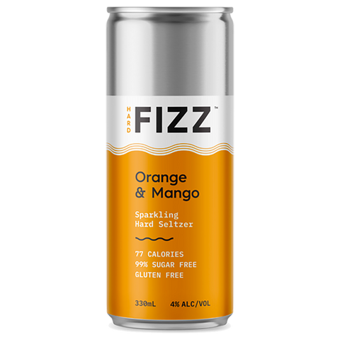 Hard Fizz Orange and Mango Seltzer.Bright orange action smacked with the great tropical mango