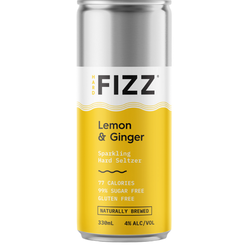 Hard Fizz Lemon & Ginger. a lively citrus pop. Real ginger and lemon vibes