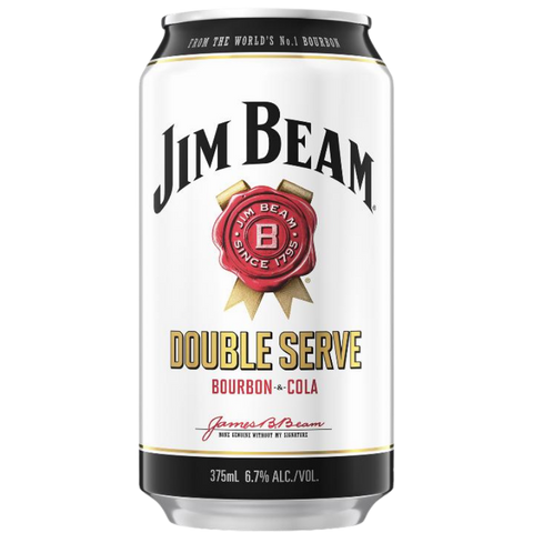 Jim Beam Double Serve Bourbon & Cola Cans 375mL. Smooth and very nice.combined with cola that doesn't dominate over each other,