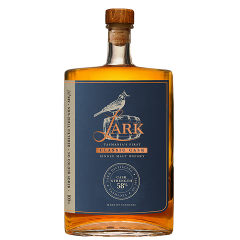 Lark Classic Cask Tasmanian Single Malt Whisky 100ml 58%. limited Classic Cask Strength Single Malt Whisky.