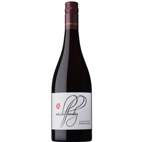 Mt Difficulty Bannockburn Pinot Noir. Delicious fruity sparkling mouth feel.