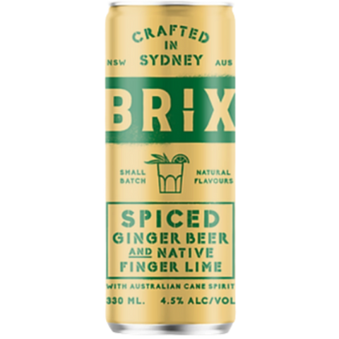 Brix Spiced Ginger Beer Can 330mL cocktail in 330ml Can