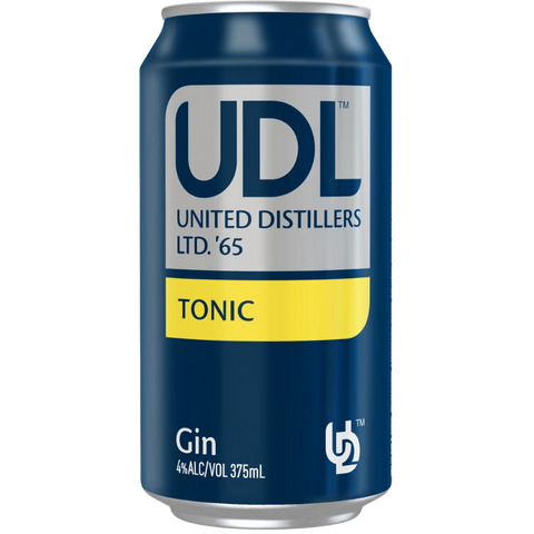 UDL Gin & Tonic Cans 375mL. Very light and refreshing