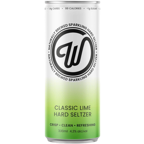 Wayward Seltzer Classic Lime Hard Seltzer. Refreshing Alcoholic drink