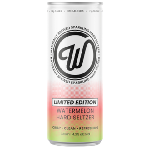 Wayward Seltzer Watermelo. Refreshing drink with watermelon flavour
