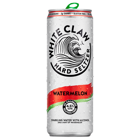 White Claw Watermelon Seltzer Can 330ml. water melon flavour