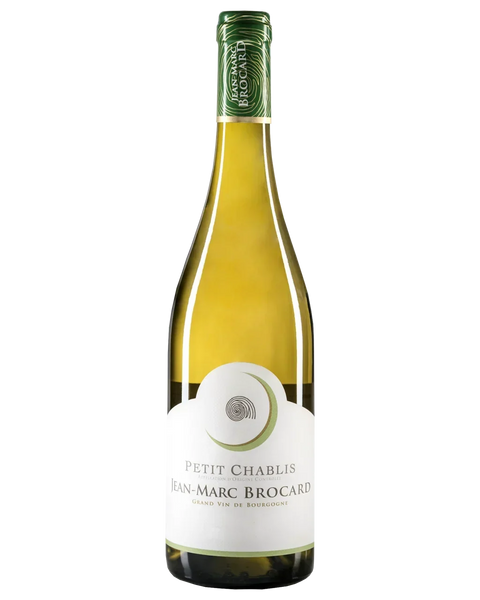 Bottle of Jean-Marc Brocard Petit Chablis, a white Burgundy from the Chablis region of France