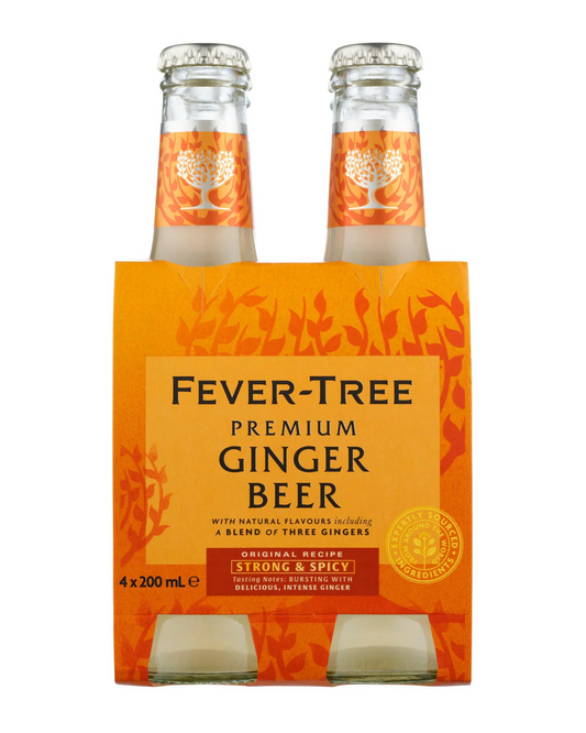 Fever Tree Premium Ginger Beer 200ml x 4 Pack