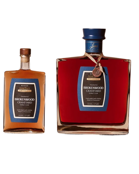 Lark Single Malt Whisky finished in a Brokenwood Graveyard Shiraz Cask 700ml + 100ml