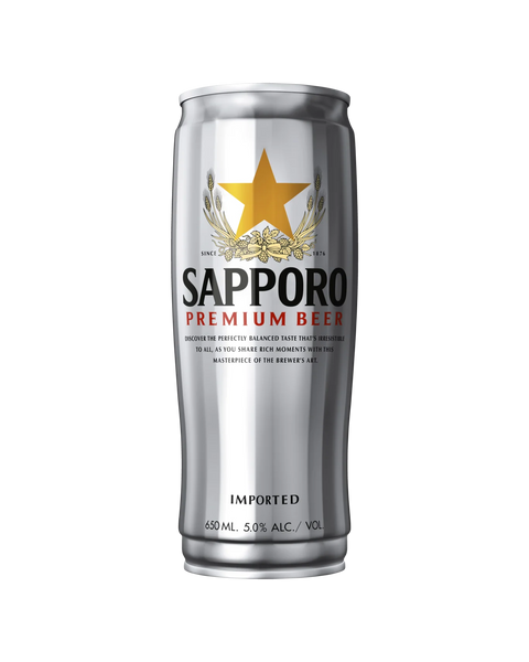 Sapporo Premium Lager Cans 650mL