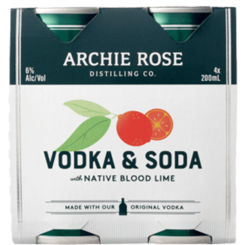 Archie Rose Vodka & Soda with Native Blood Lime