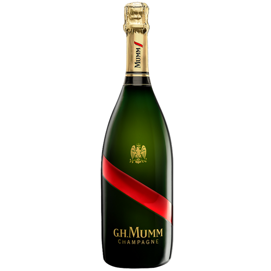 "G.H Mumm Cordon Rouge Brut NV.4.0 An excellent champagne. Light straw gold colour. Lots of fizz, followed by brioche and green apple, with a full high acid flavour.