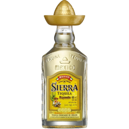 "Tequila ""Sierra"" Reposado 40ml. mini version of the world famous Tequila."